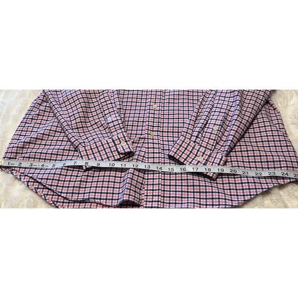 Men's Ralph Lauren Brand Button-Down Shirt 100% Cotton Pink Plaid Size XL - Picture 10 of 16